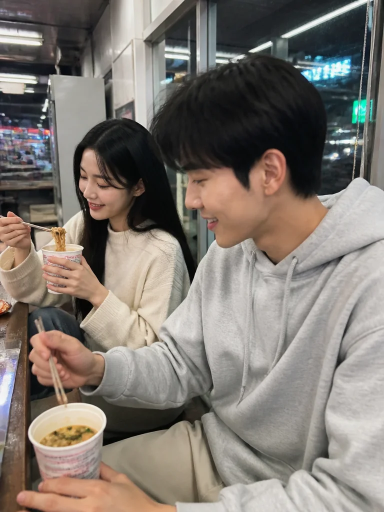 편의점 앞 테이블