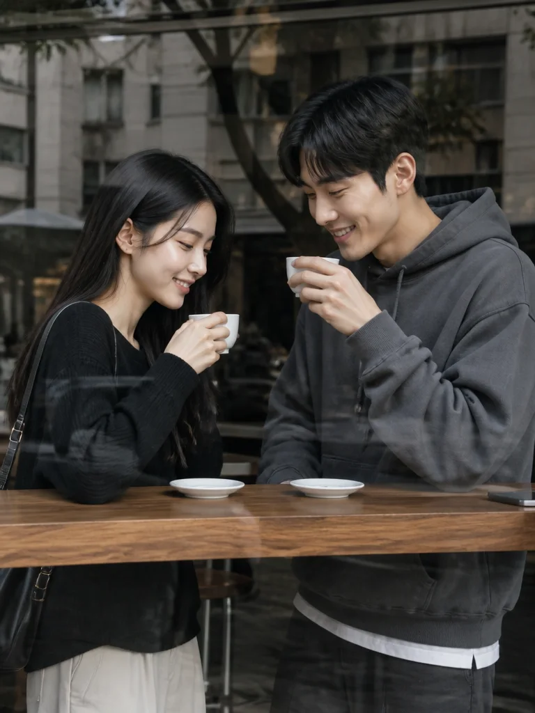 창가 자리 커피