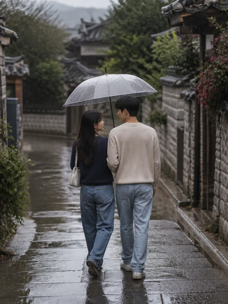비 오는 골목