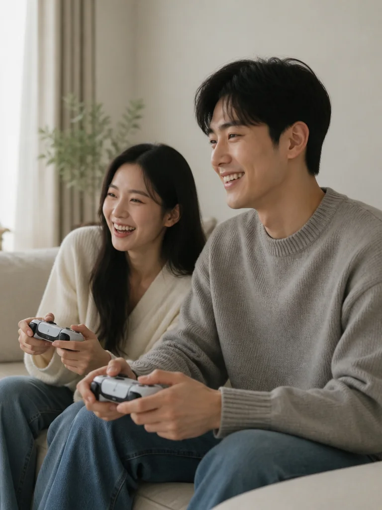 소파 위 첫 대결