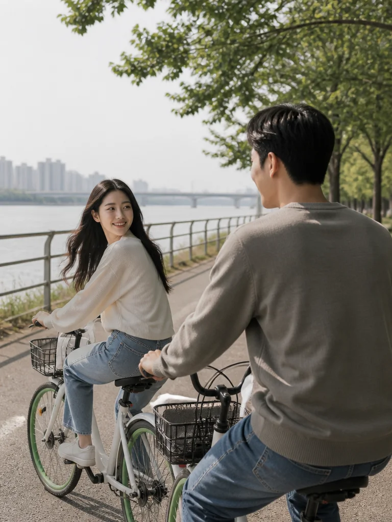 강변 자전거