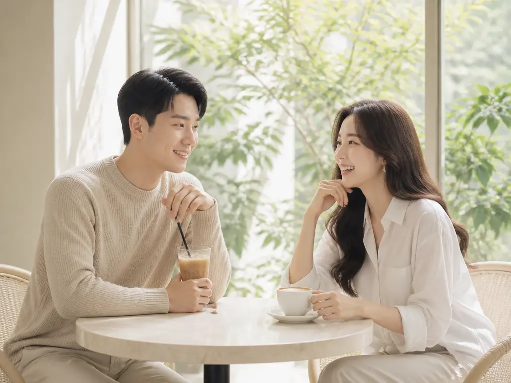 창가 자리에서 처음 만난 날