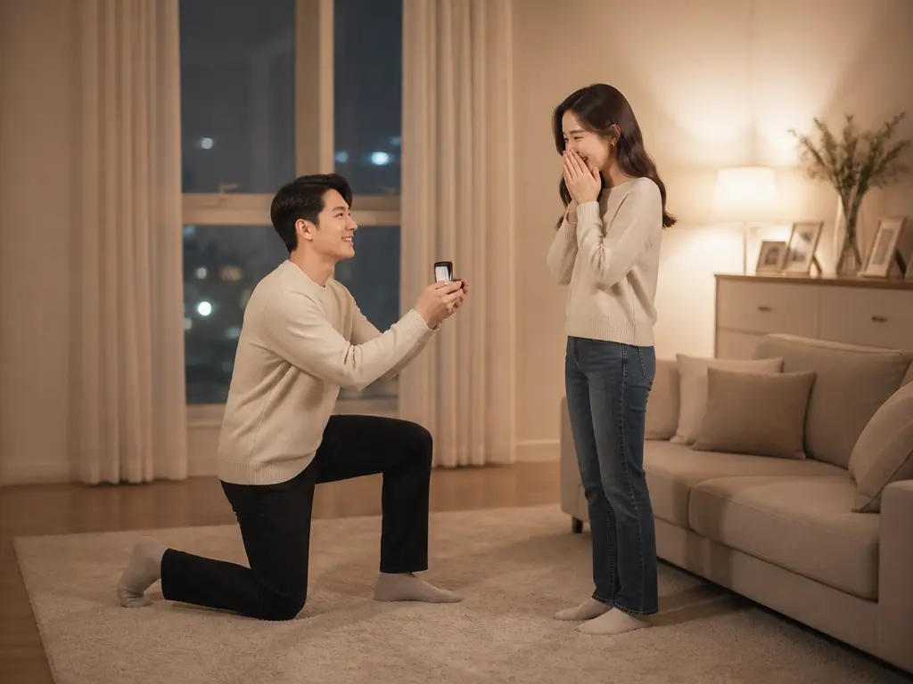거실에서 받은 반지