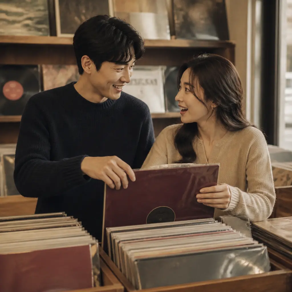 같은 앨범에 동시에 손을 뻗은 날