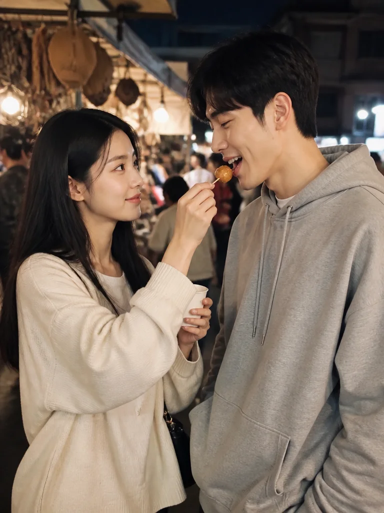 야시장에서
