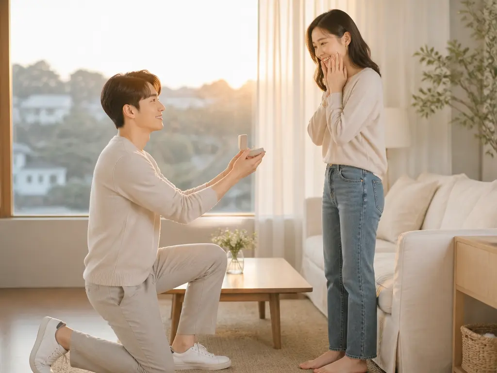 햇살 드는 거실에서