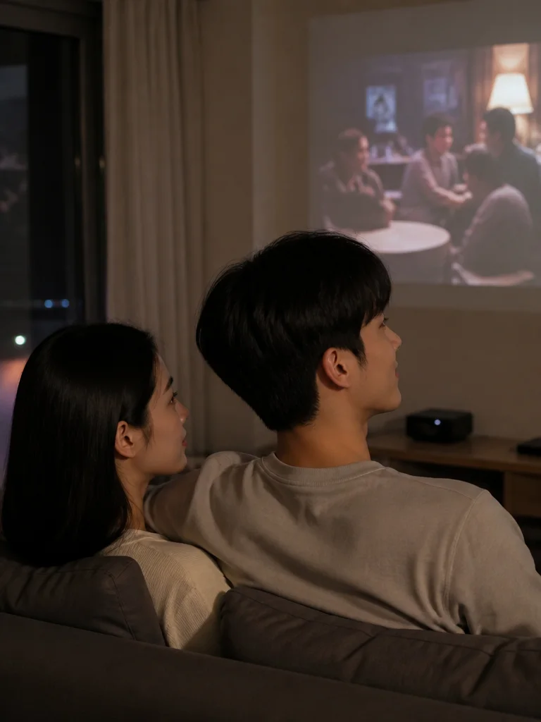 벽에 비친 영상