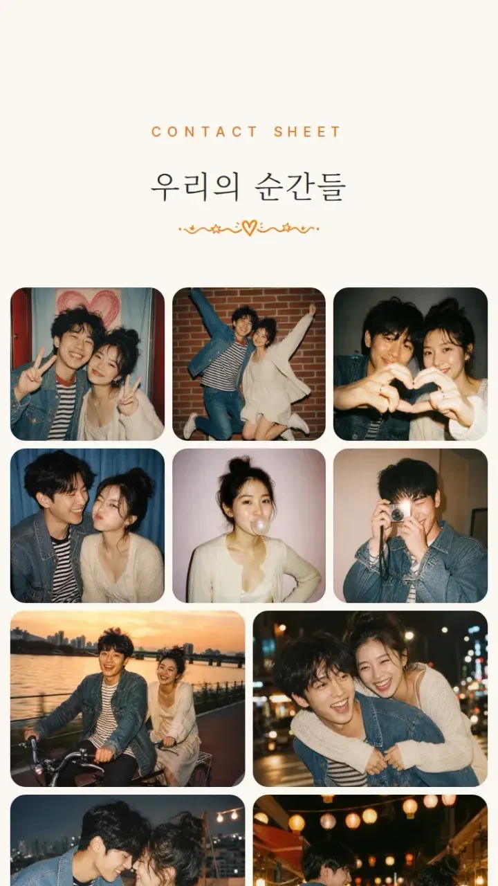 모바일청첩장 필름 · 갤러리 화면